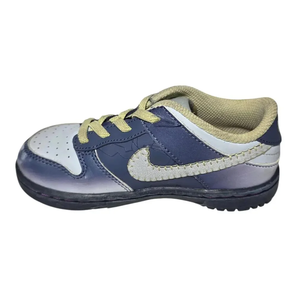 Nike‎ Dunk Low PS “I Am Fearless” Blue Grey Kids Sneakers 10C FQ8358-491 Rare